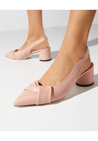 Pollini - POLLINI - Różowe sandały na obcasie. Zapięcie: pasek. Kolor: wielokolorowy, różowy, fioletowy. Obcas: na obcasie. Wysokość obcasa: średni