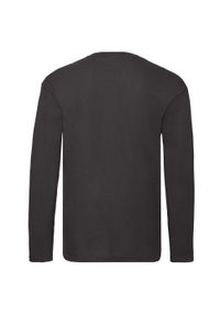 FRUIT OF THE LOOM - Oryginalna Koszulka Z Długim Rękawem Unisex Dla Dorosłych. Kolor: czarny. Długość rękawa: długi rękaw. Długość: długie