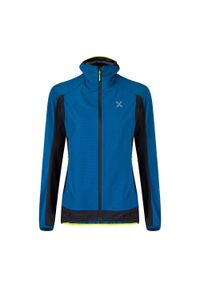 MONTURA - Kurtka przeciwwiatrowa damska Montura Premium Wind Hoody. Kolor: niebieski. Sport: turystyka piesza