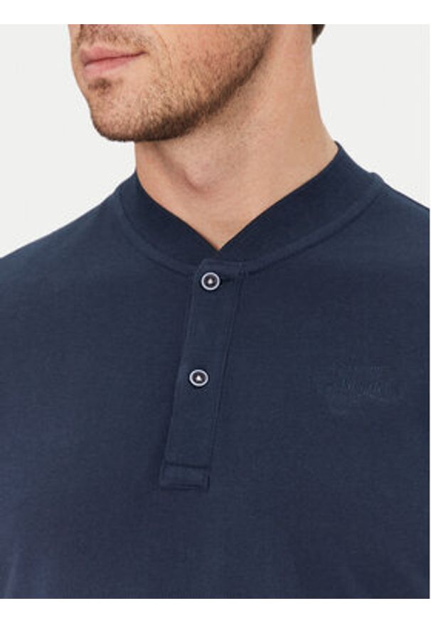 Blend Polo 20717858 Granatowy Regular Fit. Typ kołnierza: polo. Kolor: niebieski. Materiał: bawełna