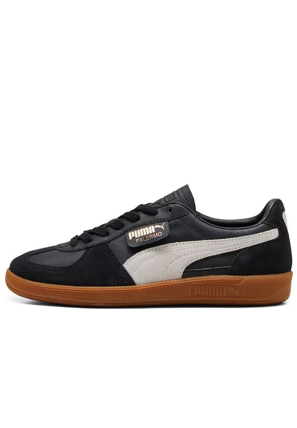 Buty Puma Palermo 39646403 - czarne. Zapięcie: pasek. Kolor: czarny. Materiał: skóra, guma, zamsz. Szerokość cholewki: normalna. Sezon: lato