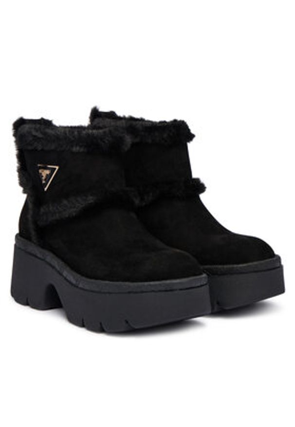 Guess Botki FLFBRD ESU10 Czarny. Kolor: czarny. Materiał: zamsz, skóra