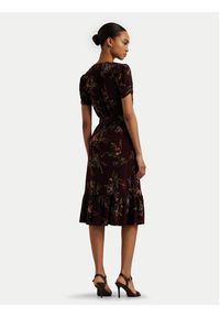 Lauren Ralph Lauren - LAUREN RALPH LAUREN Sukienka codzienna 250951435001 Bordowy Regular Fit. Okazja: na co dzień. Kolor: czerwony. Materiał: syntetyk. Typ sukienki: proste. Styl: casual #5