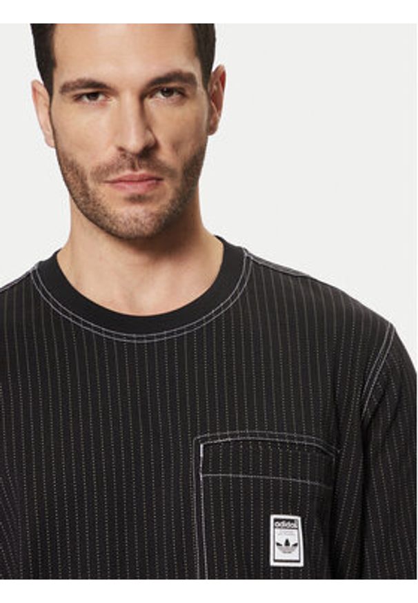 Adidas - adidas Longsleeve Wabash JP4479 Czarny Loose Fit. Kolor: czarny. Materiał: bawełna. Długość rękawa: długi rękaw