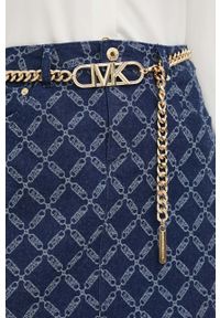 MICHAEL Michael Kors spódnica jeansowa kolor niebieski mini prosta. Kolor: niebieski. Materiał: jeans #4