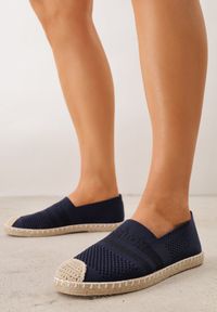 Born2be - Granatowe Espadryle na Płaskiej Podeszwie z Plecionki Chorisa. Okazja: na co dzień, do pracy. Kolor: niebieski. Materiał: len, jeans. Obcas: na płaskiej podeszwie. Styl: casual #8
