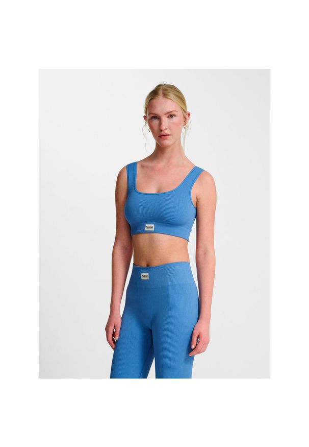 Bezszwowy biustonosz dla kobiet Hummel Pulse. Kolor: niebieski