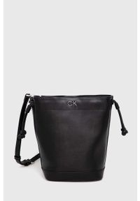 Calvin Klein torebka kolor czarny. Kolor: czarny