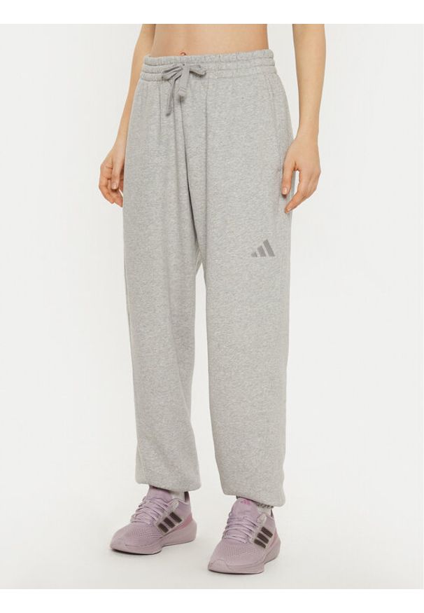 Adidas - adidas Spodnie dresowe ALL SZN Fleece IY6772 Szary Loose Fit. Kolor: szary. Materiał: bawełna, syntetyk
