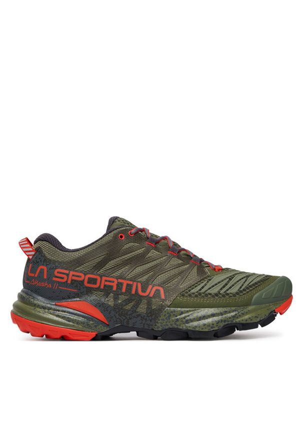LA SPORTIVA - La Sportiva Buty do biegania Akasha II ZFRS066E47R24 Czarny. Kolor: zielony. Materiał: materiał