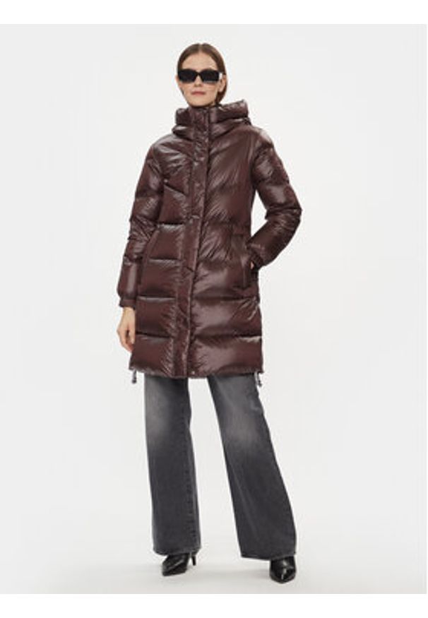 Woolrich Kurtka puchowa Aliquippa CFWWOU0926FRUT3085 Brązowy Regular Fit. Kolor: brązowy. Materiał: syntetyk