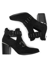 DeeZee Botki 7612-7 Czarny. Kolor: czarny. Materiał: materiał #2