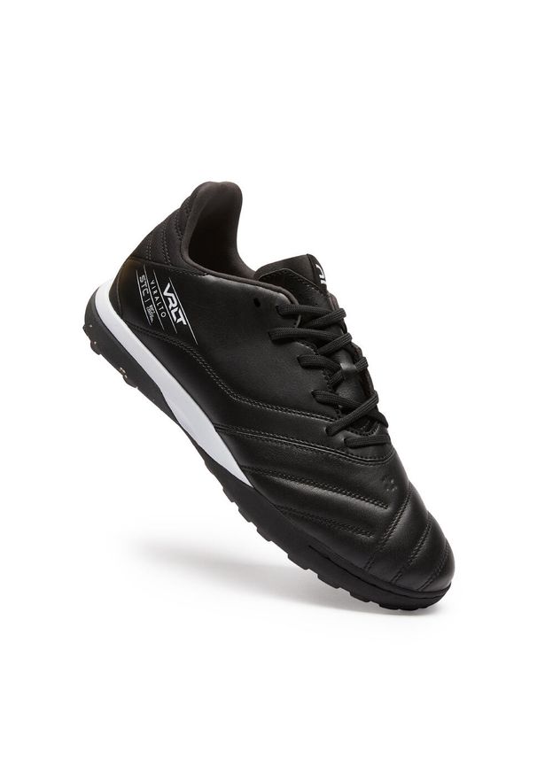 KIPSTA - Buty do piłki nożnej Kipsta Viralto II Matador TF skórzane Classic Heritage. Kolor: czarny. Materiał: skóra. Szerokość cholewki: normalna. Sport: piłka nożna