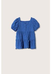 Mango Kids sukienka dziecięca Castellb mini prosta. Okazja: na co dzień. Kolor: niebieski. Długość rękawa: krótki rękaw. Typ sukienki: proste. Styl: casual. Długość: mini #7