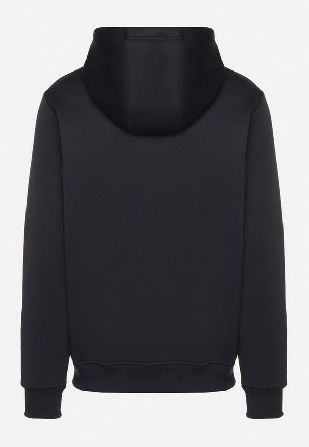 Born2be - Granatowa Bluza z Bawełną Kapturem i Kieszenią Typu Kangurek Norrise. Okazja: na co dzień. Kolor: niebieski. Materiał: bawełna. Styl: casual, elegancki