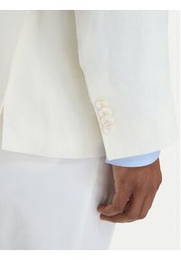 BOSS Marynarka Hutson Peak 262 50561857 Biały Slim Fit. Kolor: biały. Materiał: len #2