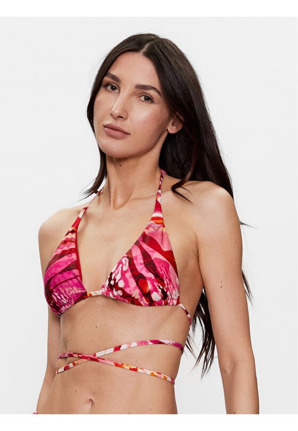 Guess Góra od bikini E3GJ06 MC04R Różowy. Kolor: różowy. Materiał: syntetyk