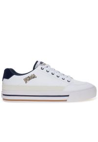 Buty Puma Court Classic Vulc Retro Club 39508901 - białe. Kolor: biały. Materiał: guma, zamsz, skóra, syntetyk. Szerokość cholewki: normalna. Sport: tenis