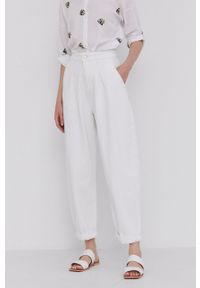 Answear Lab Jeansy damskie kolor biały high waist. Stan: podwyższony. Kolor: biały. Styl: wakacyjny #3