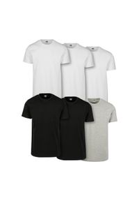 Urban Classics - T-shirt Męski Basic 6pak. Kolor: biały, wielokolorowy, czarny, szary