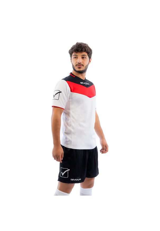 Komplet piłkarski Givova Kit Campo. Kolor: czerwony, biały, wielokolorowy. Materiał: dresówka. Sport: piłka nożna