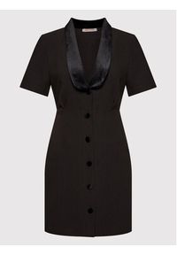 Kontatto Sukienka koktajlowa NO163 Czarny Slim Fit. Kolor: czarny. Materiał: syntetyk. Styl: wizytowy #3