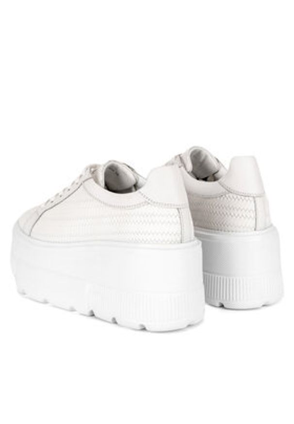 Badura Sneakersy CASI-01W1-004 Biały. Kolor: biały. Materiał: skóra