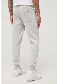 Tommy Jeans Spodnie męskie kolor szary z aplikacją. Kolor: szary. Materiał: włókno, materiał, dzianina. Wzór: aplikacja