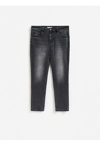 Reserved - Jeansy slim fit z efektem sprania - szary. Kolor: szary #1