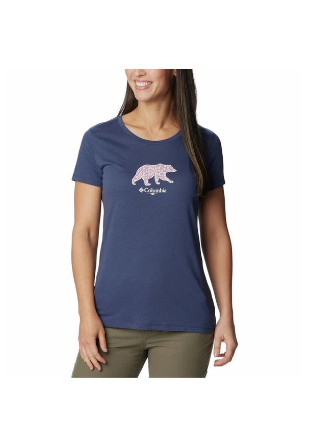 columbia - Koszulka Damska Columbia Daisy Days SS Graphic T-Shirt. Kolor: niebieski. Sport: turystyka piesza