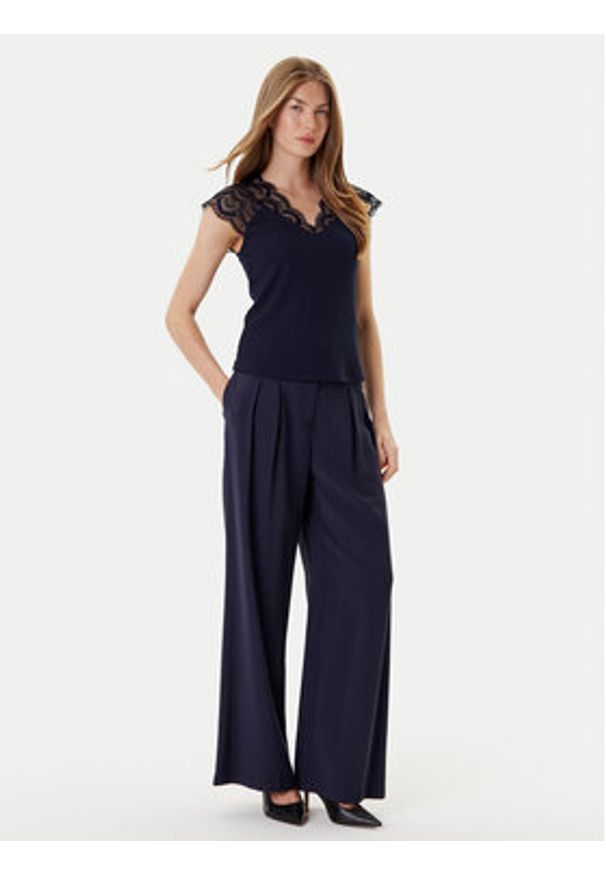 Morgan Bluzka 251-DELI Granatowy Slim Fit. Kolor: niebieski. Materiał: syntetyk