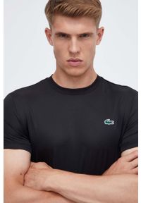 Lacoste t-shirt męski kolor czarny gładki. Kolor: czarny. Długość rękawa: krótki rękaw. Długość: krótkie. Wzór: gładki. Styl: klasyczny #1