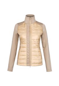 Bluza jeździecka damska EQUESTRIAN QUEEN Elvira 25SS zasuwana. Kolor: brązowy, wielokolorowy, beżowy. Materiał: materiał