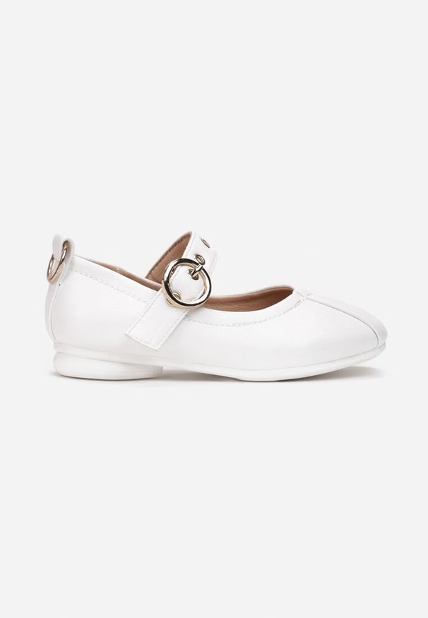 Born2be - Białe Balerinki Azegen. Zapięcie: rzepy. Kolor: biały. Sezon: lato. Styl: elegancki