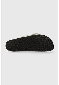 Birkenstock klapki skórzane Arizona damskie kolor beżowy 1026128. Kolor: beżowy. Materiał: skóra #2