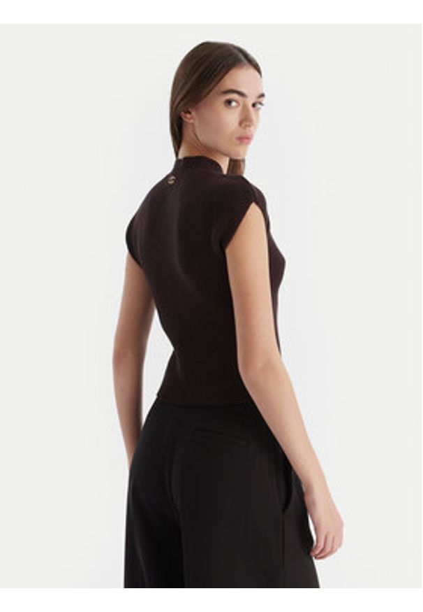 TwinSet - TWINSET Bluzka 252TT3550 Brązowy Regular Fit. Kolor: brązowy. Materiał: wiskoza