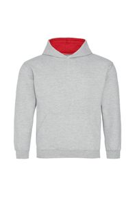 AWDIS - Bluza Dziecięca Heather Varsity Hoodie. Kolor: czerwony, wielokolorowy, fioletowy, szary