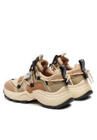 Steve Madden Sneakersy Tazmania SM11002419 Khaki. Kolor: brązowy. Materiał: skóra