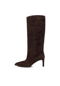 Gino Rossi - GINO ROSSI Kozaki EO-SLT2301-1601-2 Brązowy. Kolor: brązowy. Materiał: zamsz, skóra #8