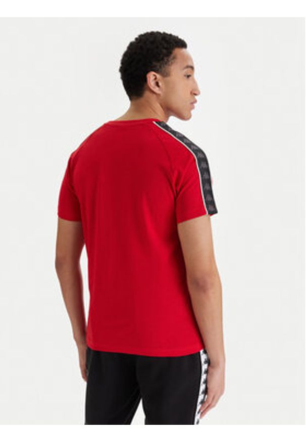 Kappa T-Shirt Banda Coen 303UV10 Czerwony Slim Fit. Kolor: czerwony. Materiał: bawełna