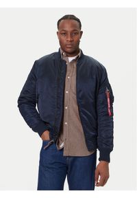 Alpha Industries Kurtka bomber Ma-1 Vf 59 Long 168100 Granatowy Slim Fit. Kolor: niebieski. Materiał: syntetyk