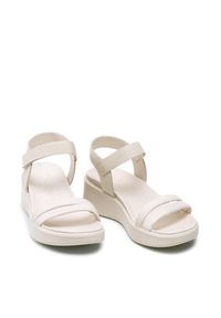 ecco - ECCO Sandały Flowt Wedge Lx W 27330359113 Beżowy. Kolor: beżowy. Materiał: skóra, nubuk #4