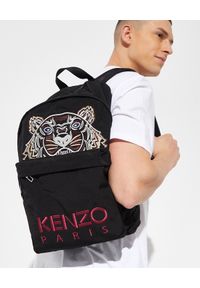 Kenzo - KENZO - Czarny plecak Kampus Tiger. Kolor: czarny. Materiał: materiał. Wzór: haft, aplikacja #4