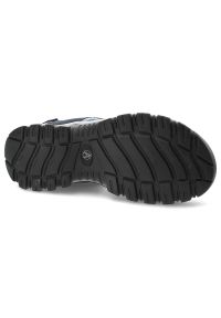 Granatowe Sandały Artiker Wygodne Obuwie Damskie. Zapięcie: pasek. Kolor: niebieski. Materiał: materiał. Wzór: paski. Sezon: lato #2