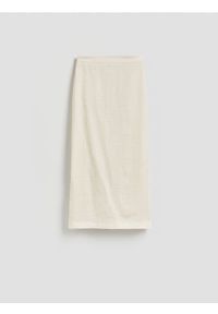 Reserved - Lniana spódnica - złamana biel. Materiał: len #1