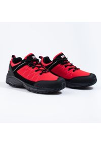 Czerwone buty trekkingowe męskie DK czarne. Kolor: wielokolorowy, czarny, czerwony. Materiał: materiał #8