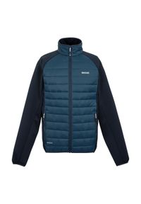 Regatta - Męska Kurtka Hybrydowa Clumber IV Full Zip. Kolor: żółty, wielokolorowy, niebieski