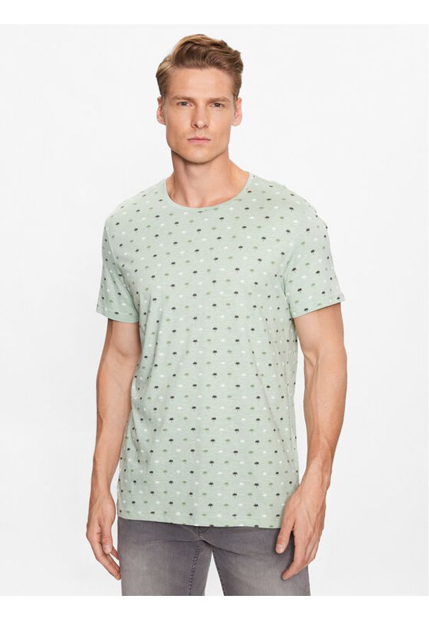 Blend T-Shirt 20715325 Zielony Regular Fit. Kolor: zielony. Materiał: bawełna