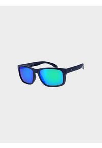 4f - Okulary przeciwsłoneczne z multibarwną powłoką uniseks - granatowe. Kolor: niebieski. Wzór: gradientowy