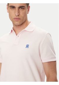 TOMMY HILFIGER - Tommy Hilfiger Polo MW0MW33167 Różowy Regular Fit. Typ kołnierza: polo. Kolor: różowy. Materiał: bawełna #3